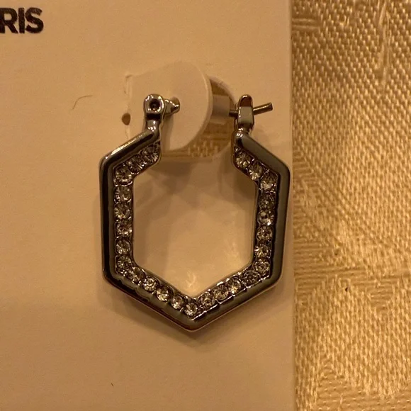 Karl Lagerfeld Silver Geometric Earrings - Picture 4 of 4